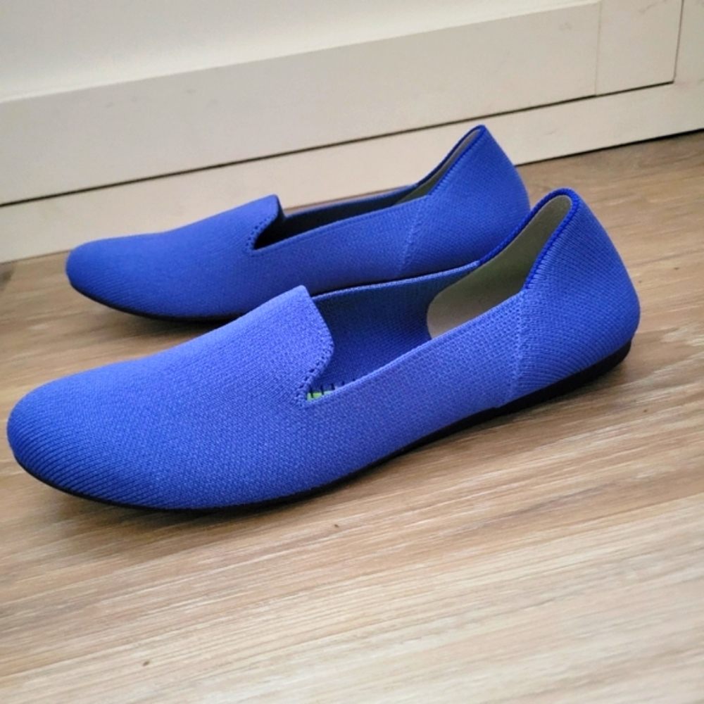 🥿Rothy’s The Loafer, Round Toe, Flat Ballet, Knit Blue, Size 8, Women's